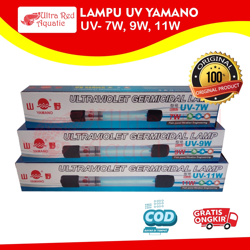 Lampu Ultraviolet Anti Lumut Pembasmi Algae Aquarium Kolam Yamano UV 5W 7W 9W 11W Ultra Violet