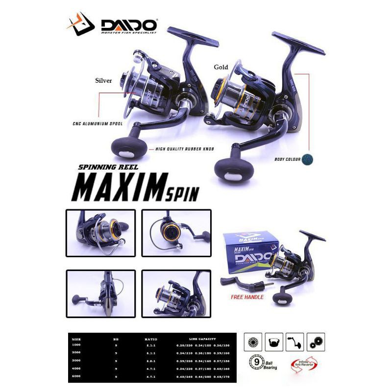 REEL DAIDO MAXIM SPIN 2000 3000 4000 6000