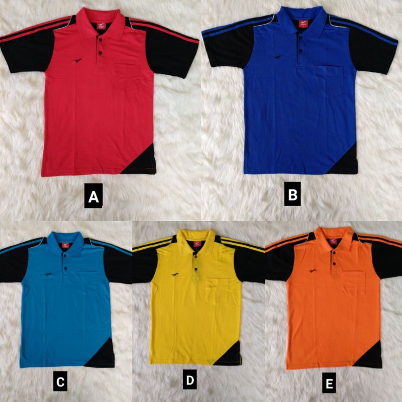 Baju kaos kerah lengan pendek olahraga kaos training guru seragam olahraga guru kaos kerah training 