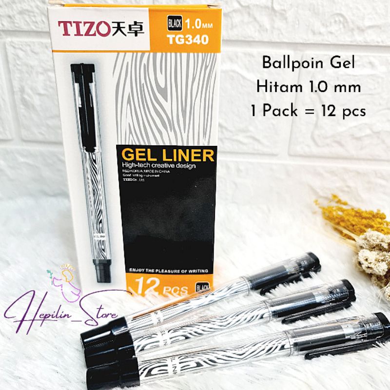 

Bolpen Gel Tizo Hitam TG340 ECER 1 Biji / Ballpoin Gel Tizo Ecer / Pulpen Gel Tizo Liner 1.0 mm