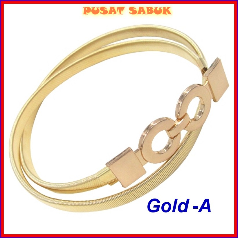 Ikat Pinggang Per Sabuk Wanita Fashion Belt Korea Daun Elastis Gesper Karet Cewek Murah Aksesoris cm