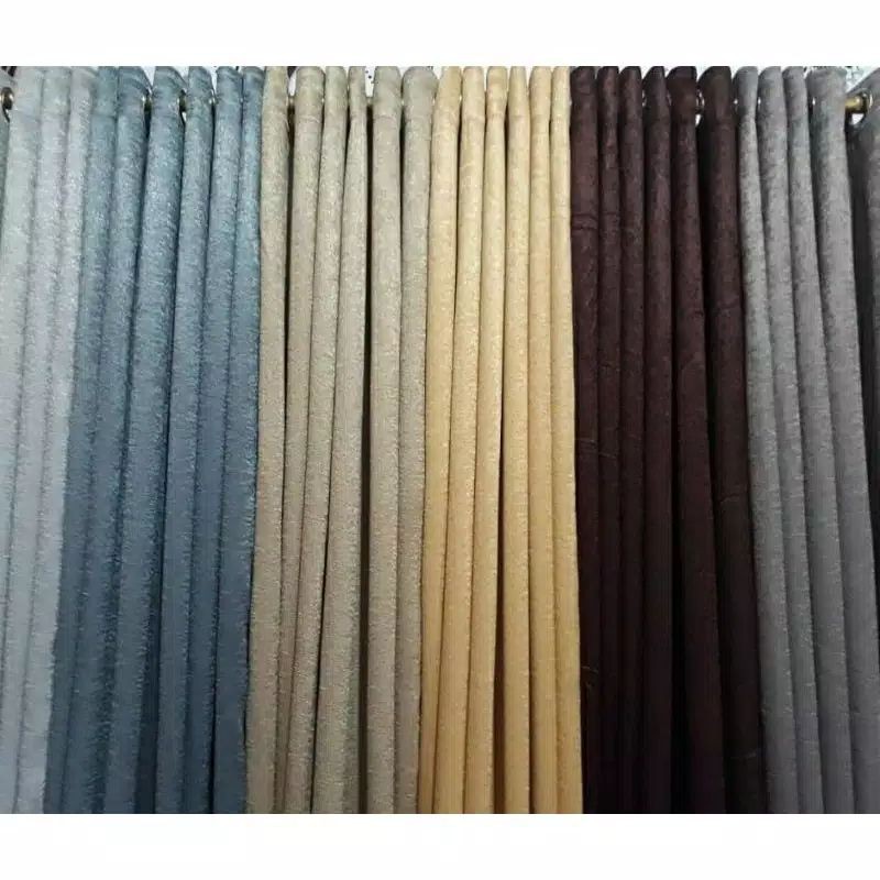 gorden blackout import polos serat kayu moreno abu merah coklat hijau kuning mocca