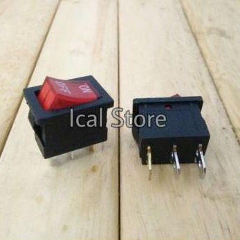 Jual Saklar Switch On Off Kotak 3 kaki 3 Pin Lampu Merah Rocker Swit ...
