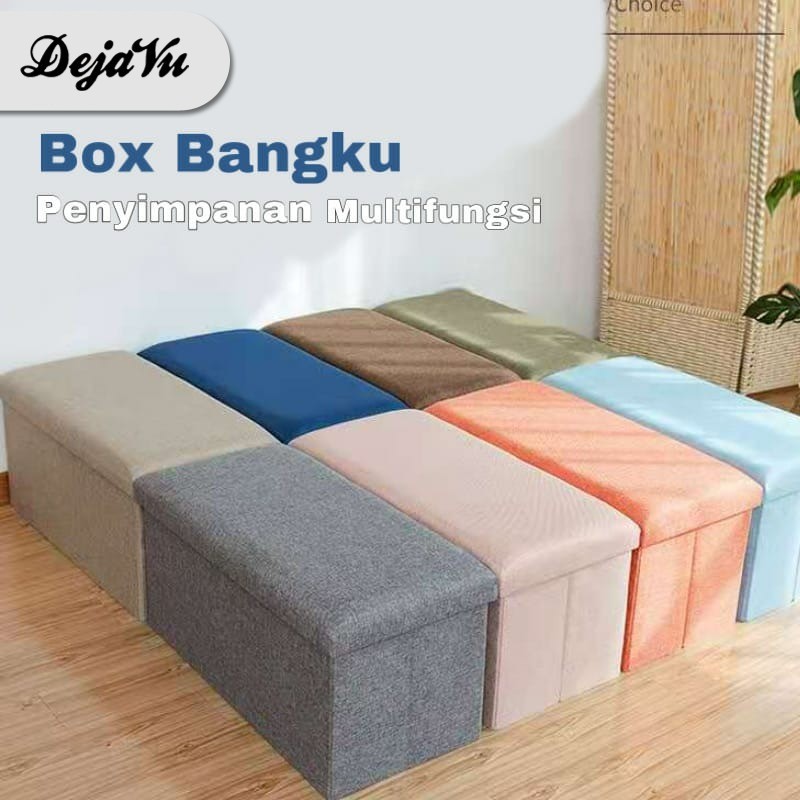 Dejavu Kursi Box Bangku Lipat Storage Box Sofa Tempat Penyimpanan Barang Serbaguna HSB202