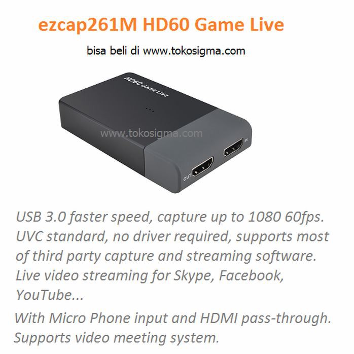 Ezcap 261m USB 3.0 HDMI HD Video Capture HD60 GAME LIVE 1080P