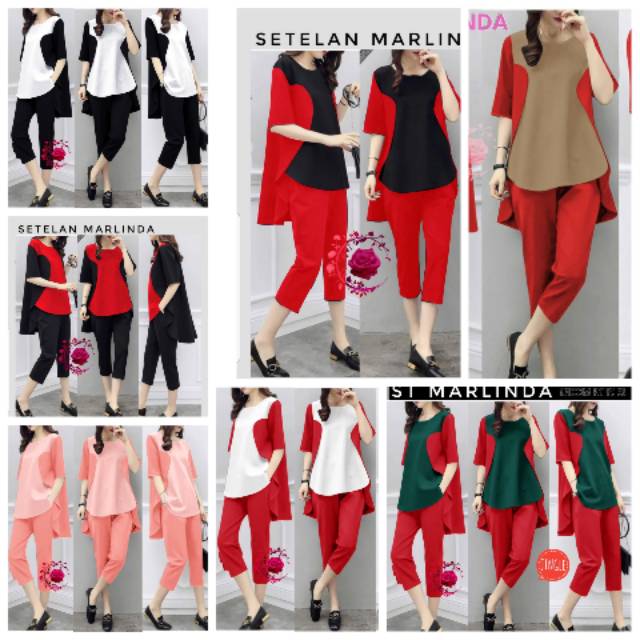 Gm ST MARLINDA KOMBI STELAN MARLINDA STELAN FASHION WANITA