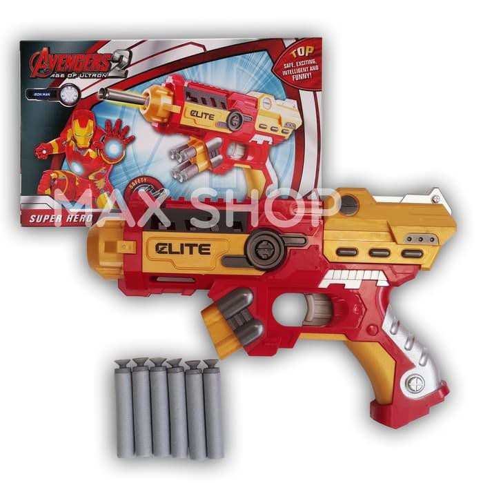 grosir  Nerf Gun Soft Bullet Blaster Ironman / Senjata Ironman / Avenger Berkualitas