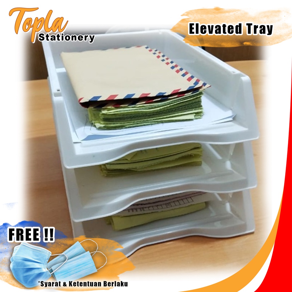 

Rak Kertas Dokumen Meja Elevated Tray Paper Tray F4 Warna Rak Surat Meja 3 Susun Plastik Tempat File Dokumen Kantor Document Letter Organizer