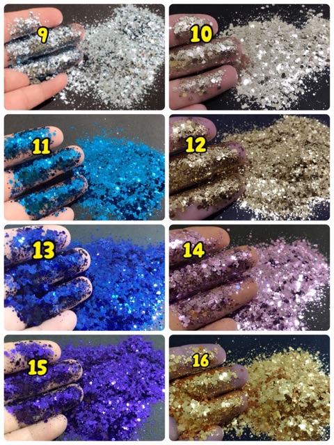 Glitter nail art hexagon glitter scrapbooking dekorasi resin make up