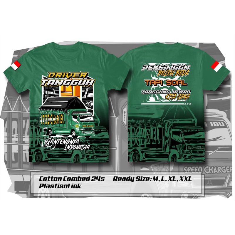 kaos truk ori//driver tangguh//plastisol//kaos pickup//distro
