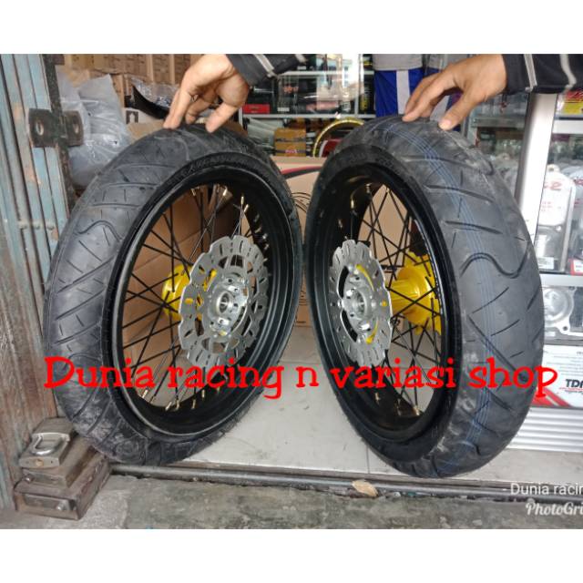 Paketan Velg Supermoto Honda CRF 150 ring 17 Paket Ban Tubles tromol CRF sama piringan PNP