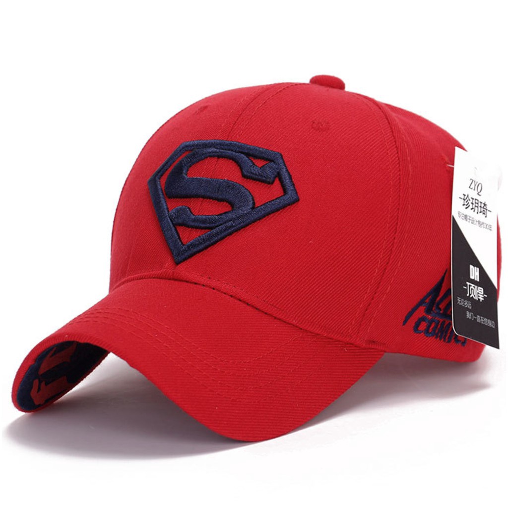 Topi Baseball Adjustable Motif Superman Untuk Pria Dan Wanita