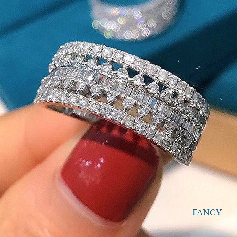 Cincin Batu Cubic Zirconia Untuk Pengantin Wanita