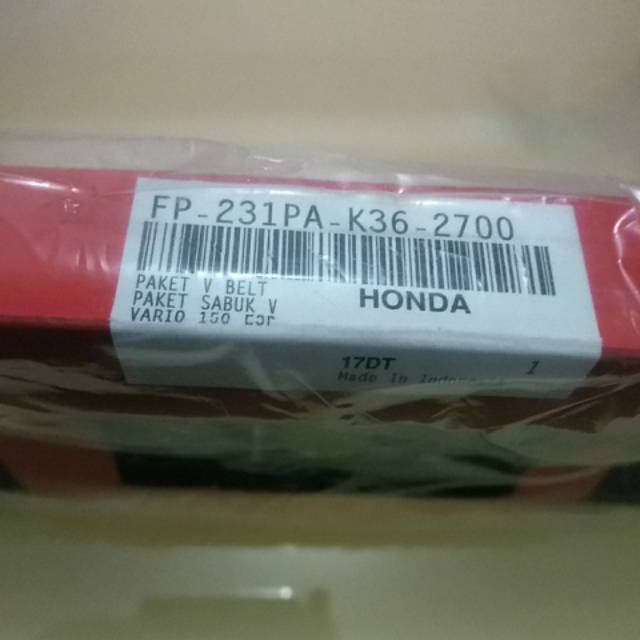 V Van Belt Set Ban Penggerak Set Federal Vario 150 FP 231PA K36 2700
