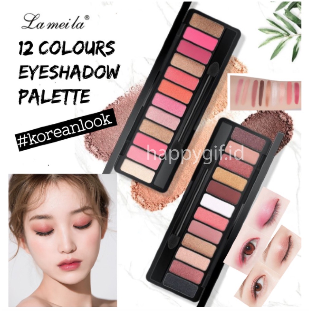 LAMEILA NEW 12 Colour Palette Eyeshadow 12 Warna Eyeshadow Nude Color Eyeshadow LA010 1111