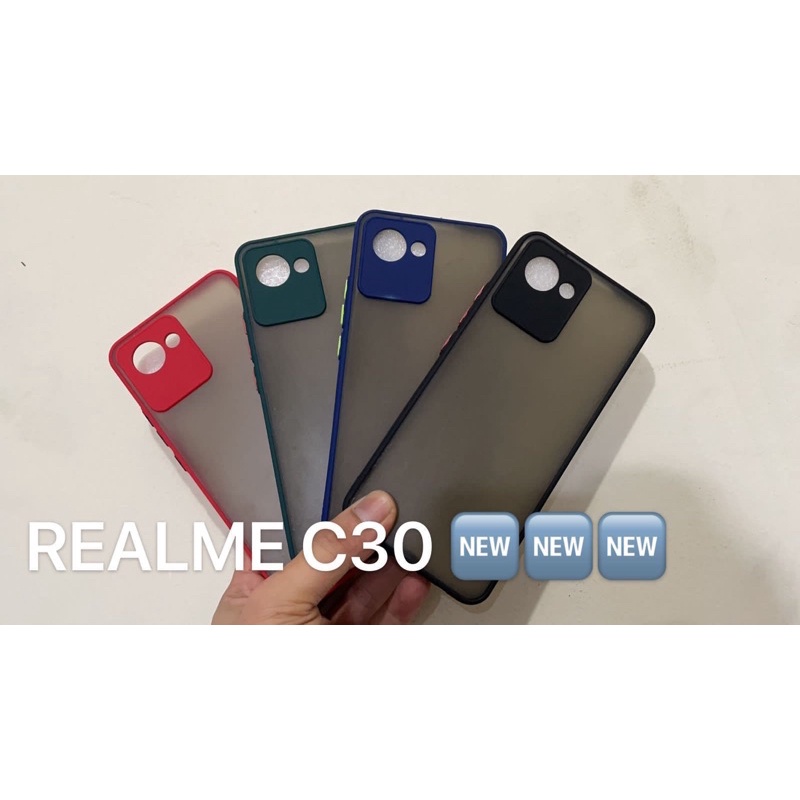 Case Armor Realme C30 Softcase Aero Dove Black Transparan Protect Camera Premium Casing