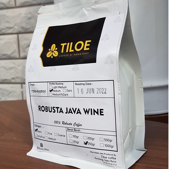 

Kopi Robusta Wine Java Coffee Specialty Bubuk/Biji - 500gram