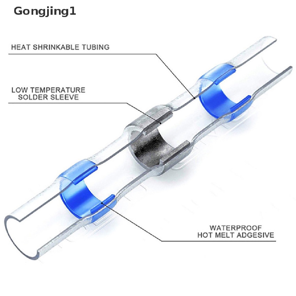 Gongjing1 800pcs Konektor Terminal Kabel Listrik Heat Shrink Id