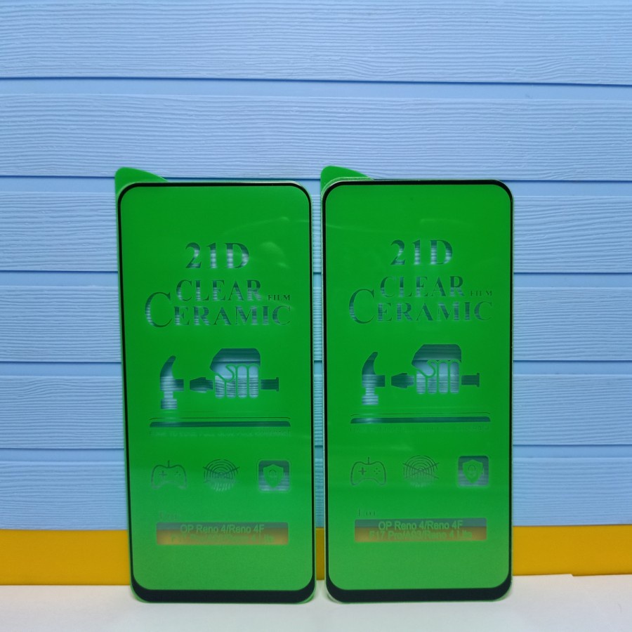 Tampered Glass TG Screen Protector Ceramic 21D Oppo Reno 4 4F 3 Pro
