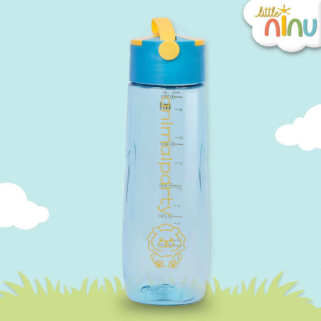 LITTLE NINU Botol Minum Anak Water Bottle Strap Silicone 550 ml