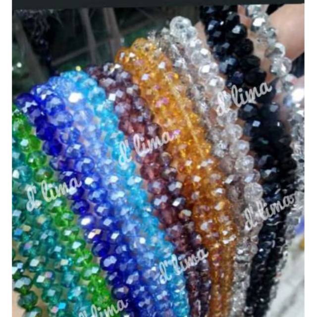 Kristal Ceko Gepeng 6mm | Kristal Ceko Bulat Bakpao | Crystal Ceko | Manik Kristal