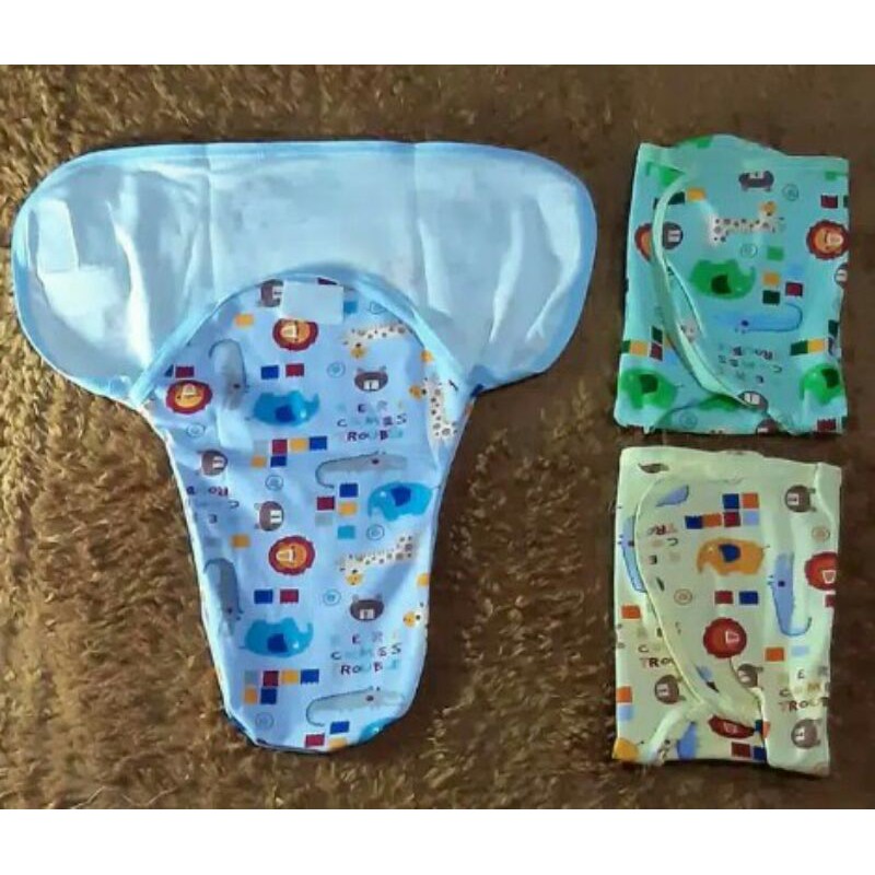 bedong bayi instan resleting/perekat/manual