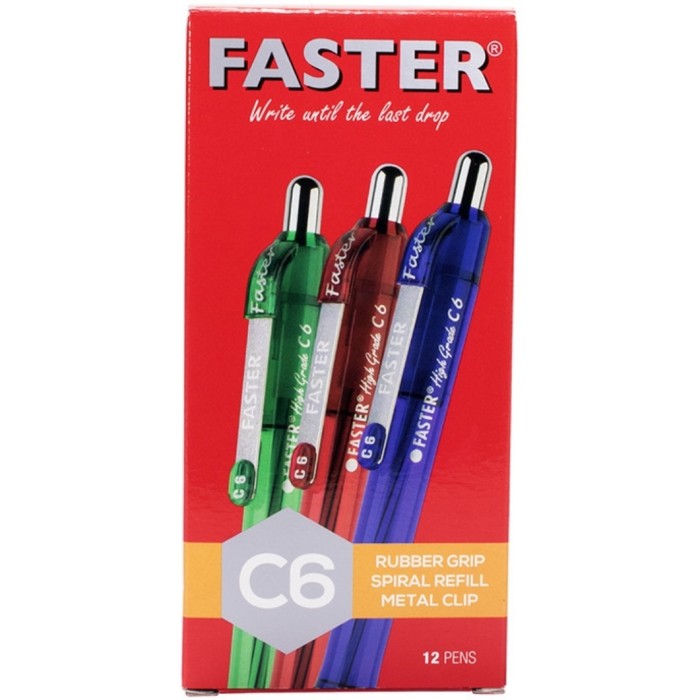

Ballpoint /Pulpen Faster C6 ,0.7 mm isi 12 pcs