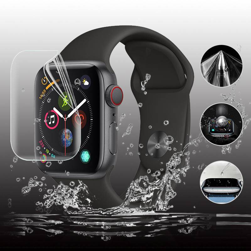 2pcs Lapisan Hydrogel 9d Pelindung Layar Apple Watch 7 41mm 45mm 40mm 42mm 38mm 3 4 5