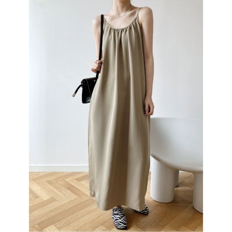 BLANKA DRESS - CASUAL DRESS POLOS - MAXI DRESS - PAKAIAN TERLARIS - DRESS KOREA SLEEVELESS