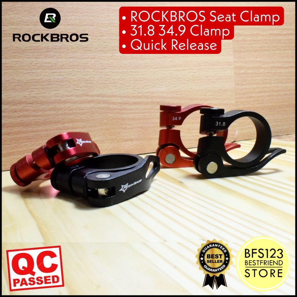 ROCKBROS Seat Clamp 31.8 34.9 Clamp Penjepit Seatpost Quick Release