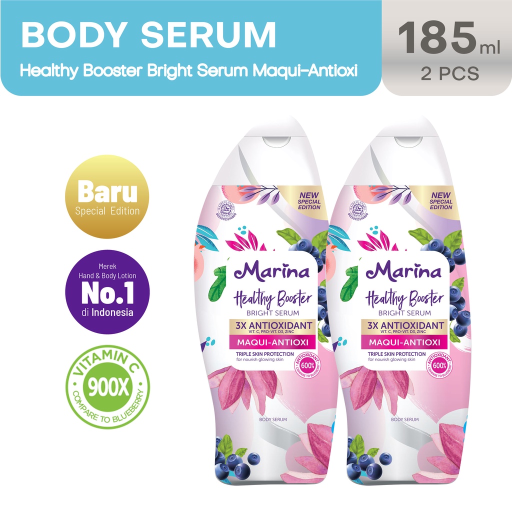 Marina Healthy Booster Bright Serum Maqui [ 185ml - 2pcs ] - Exp : 04.2026