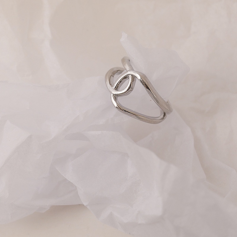 cincin wanita Korean version of simple fashion personality geometric open ring