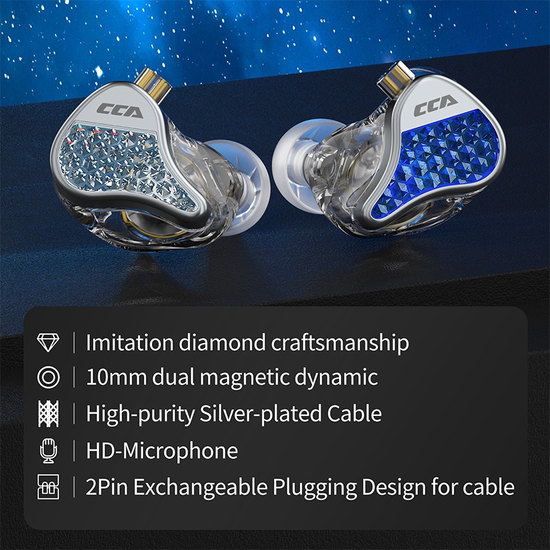 CCA LYRA In Ear Metal Earphone with MIC - Garansi Resmi