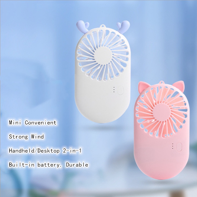 (COD) Terbaru!! Kipas angin saku Cute Cooling Fan Desktop Hand Held Mini Portable Pocket fan | Kipas MURAH BERKUALITAS LUCU UNIK