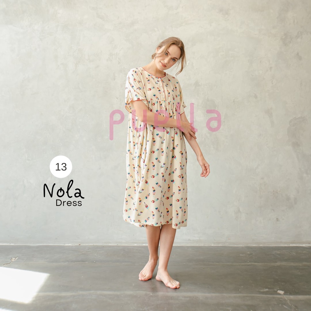 Puella - Daster Nola Series 13 | Baju Tidur Adem | Daster Jumbo | Daster Ibu Hamil | Daster Ibu Menyusui | Sleepwear | Homedress | Baju Santai | Dress Jumbo | Daster Murah-2