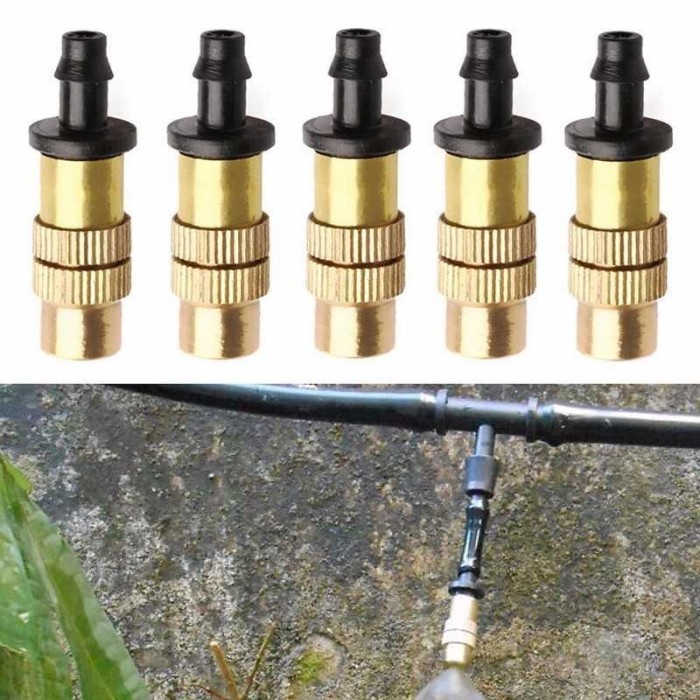 barokah gamis 10PCS Water Mist Sprinkler Kabut Embun Irigasi Air Nozzle Sprayer Head