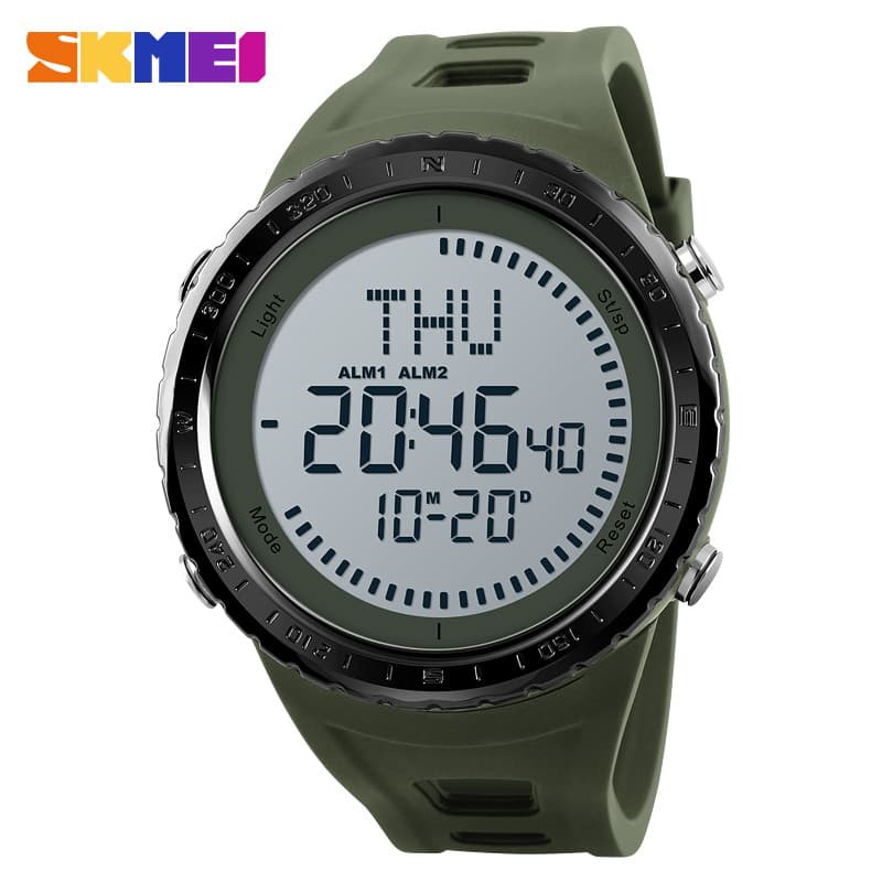 SKMEI Compass 1342 Original - Jam Tangan Pria Outdoor Anti Air - ARMY
