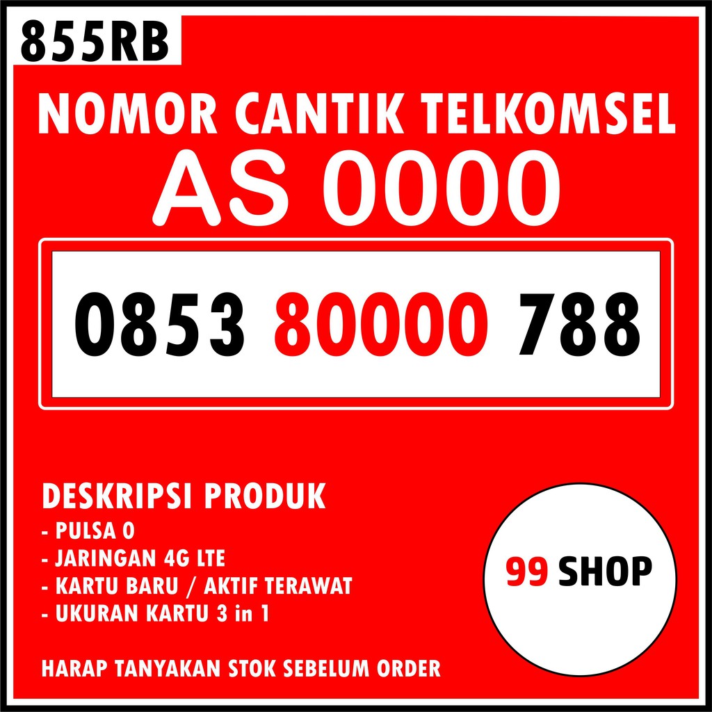 N Nomor Cantik Telkomsel As Kwarted 0000 - As 80000 788 - Nomor Cantik AS 80000 Telkomsel 4g Murah
