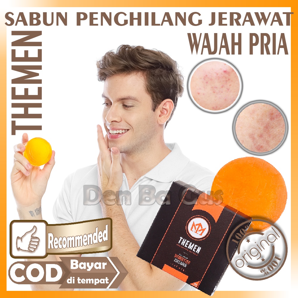 Sabun Penghilang Jerawat Pria BPOM THEMEN SKIN BRIGHTENING SOAP Sabun Penghilang Jerawat dan Bekas J
