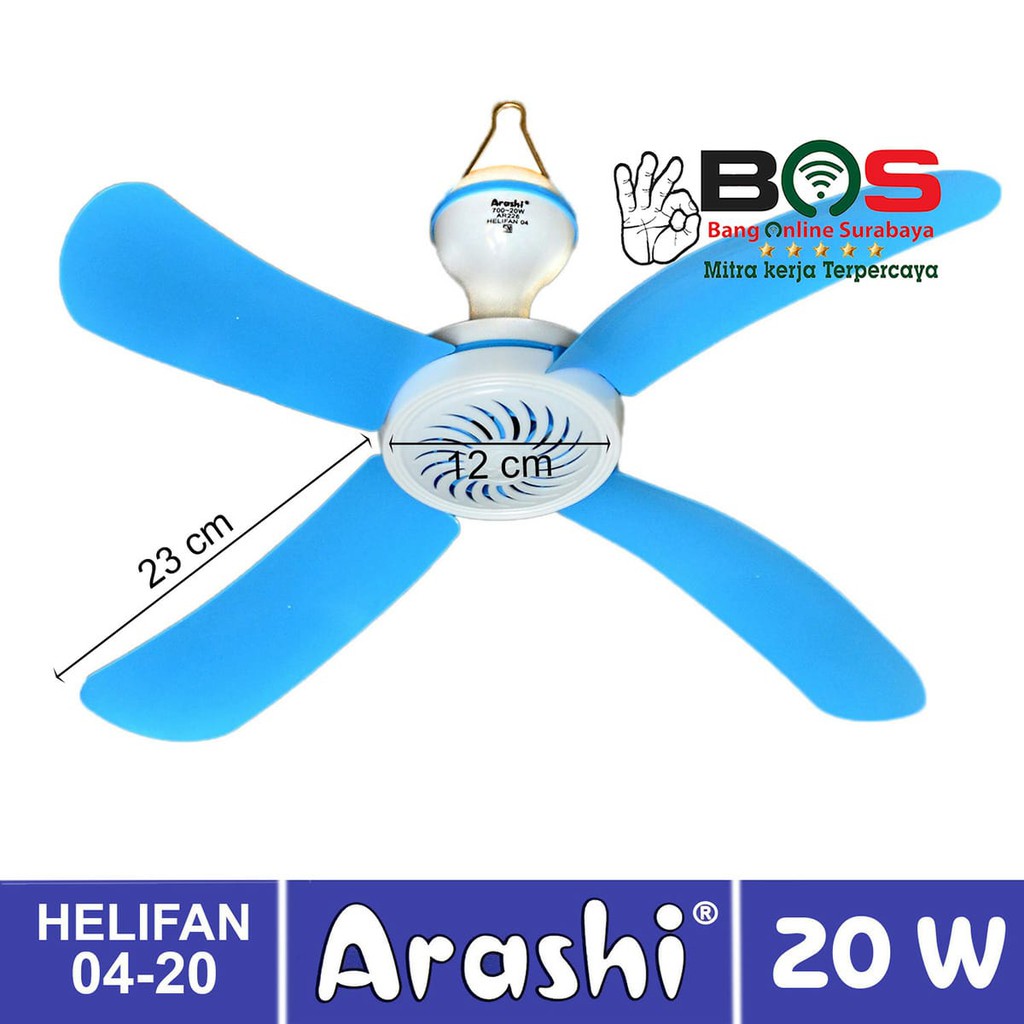 Kipas Angin Gantung Helifan 20 Watt Arashi AR-228 20Watt