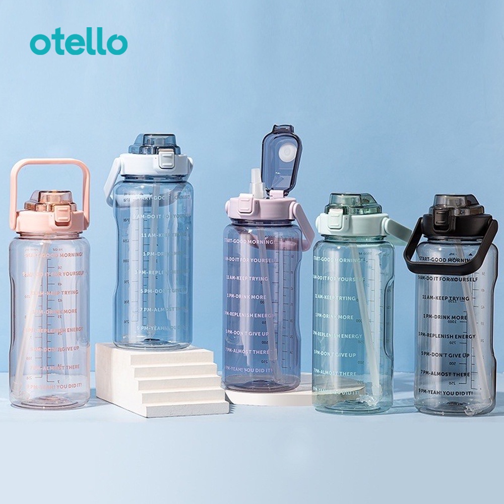 Titan Botol Minum 2 Liter Otello Bottle Air Minum Motivasi 2L Premium 2 Litre Transparan