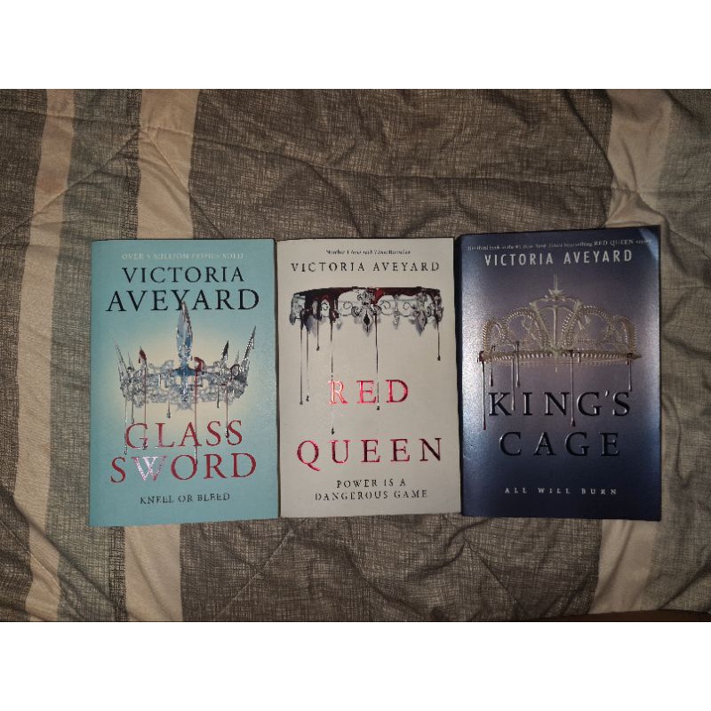 Red Queen/ Glass Sword/ King's Cage by Victoria Aveyard preloved English/bahasa inggris original