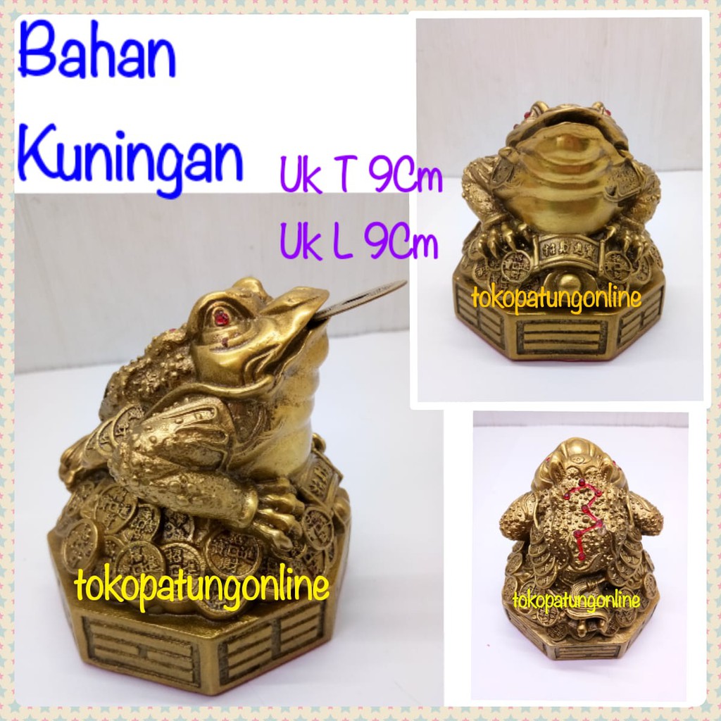 Patung Kuningan Kodok T09