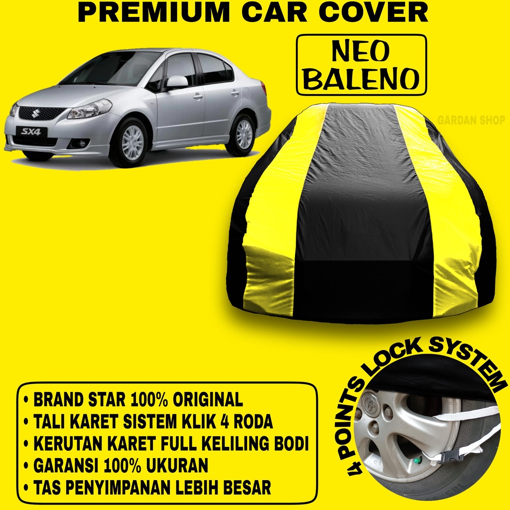 Body Cover NEO BALENO Sarung Strip KUNING Penutup Pelindung Bodi Mobil Neo Baleno PREMIUM