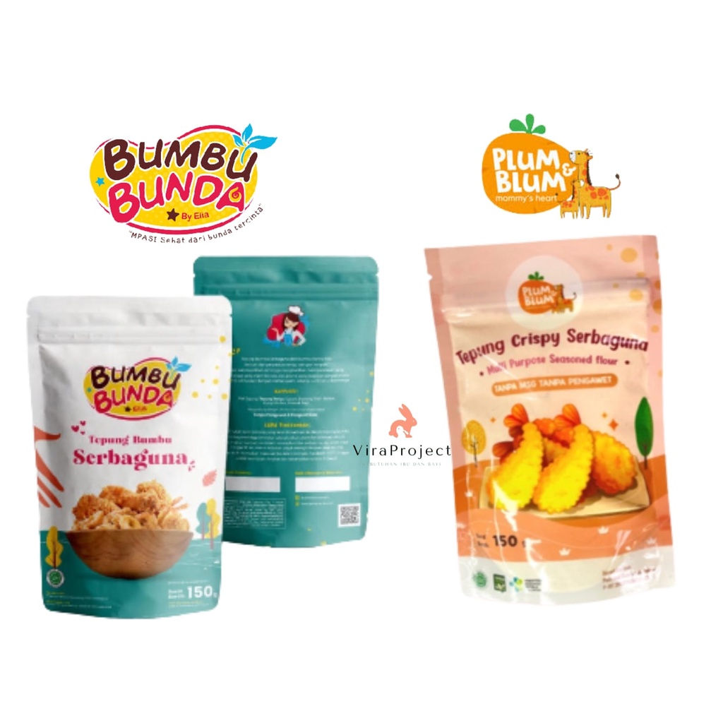 BUMBU BUNDA Elia PLUM&amp;BLUM TEPUNG CRISPY SERBAGUNA non MSG tepung serbaguna 150gr