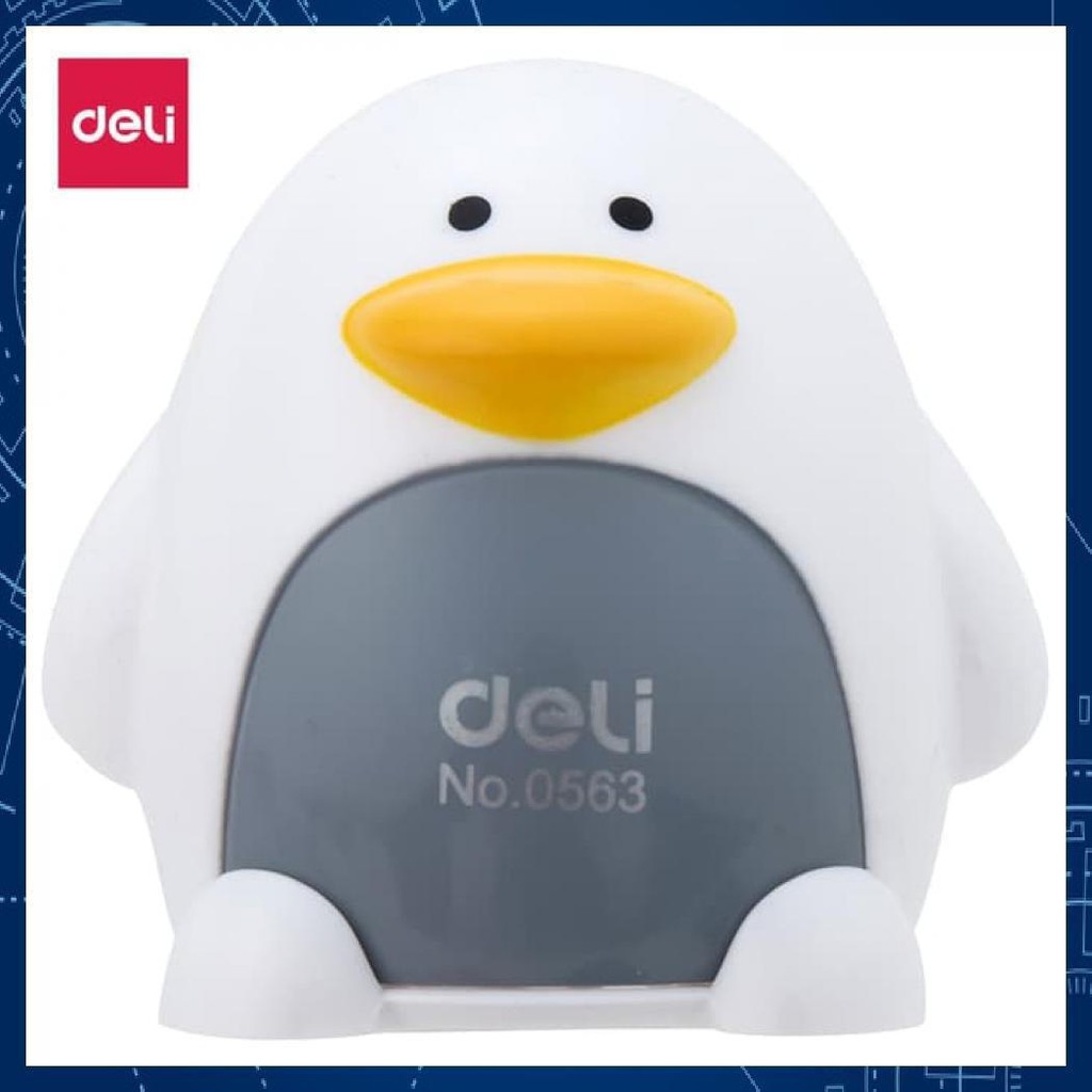 

Deli E0563 Rautan-Penguin 2-Hole Sharpener W/Canister