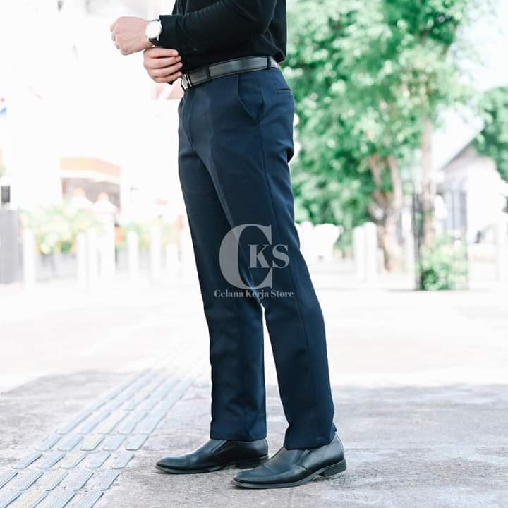 BAYAR DITEMPAT CELANA PANJANG BAHAN FORMAL KERJA PRIA SLIMFIT