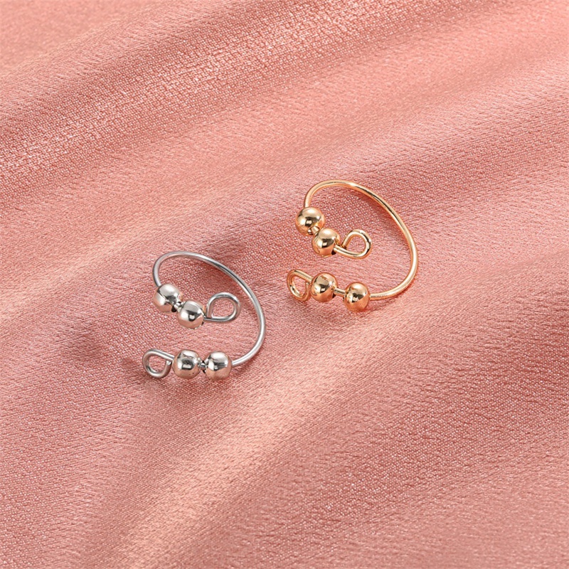 Cincin Model Terbuka Bahan Stainless Steel Dapat Disesuaikan Untuk Wanita