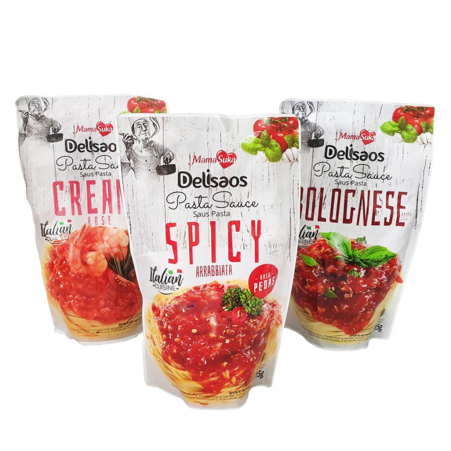 

MAMASUKA Delisaos Pasta Sauce - MAMA SUKA Saus Pasta Instant 315g