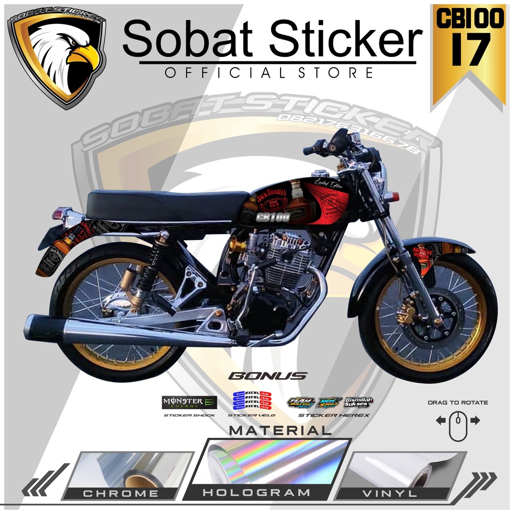 STRIPING CB 100 - STRIPING HOLOGRAM HONDA CB 100 RACING